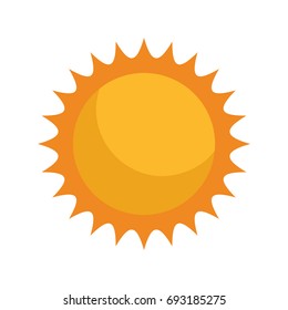 cute sun isolated icon