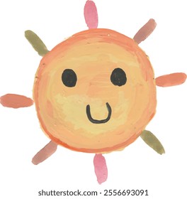 cute sun nursery print decor hand drawn watercolour illustration