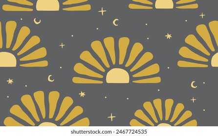 Cute sun pattern background vector design
