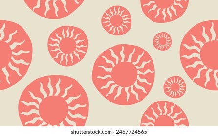 Cute sun pattern background vector design