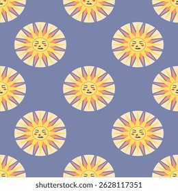 Cute sun pattern background vector design