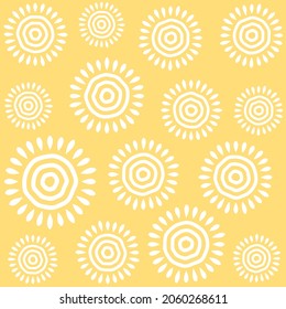 Cute sun seamless pattern background, Hand drawn seamless pattern