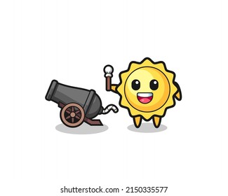 cute sun shoot using cannon , cute design