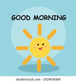 Cute Sun Smile Good Morning Character Stock Vector (Royalty Free ...