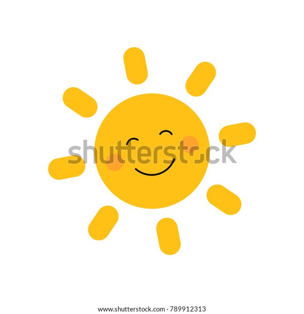 Cute Sun Smile Vector Illustration Stock Vector Royalty Free