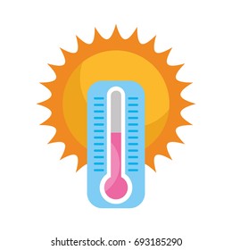 Cute Sun With Termometer