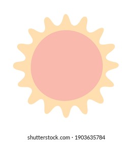 cute sun in a white background vector illustration design