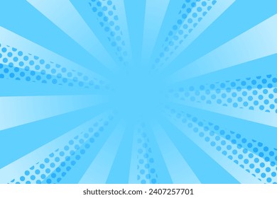 Cute sunburst background blue with dots