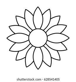 cute sunflower decorative icon