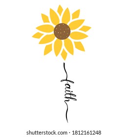 cute sunflower flower vector illustration