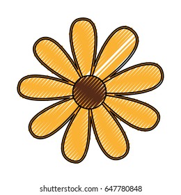 cute sunflower isolated icon
