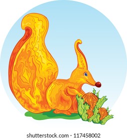 cute sunny squirrel