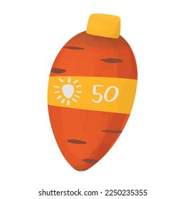 Cute sunscreen bottle looks like carrot	