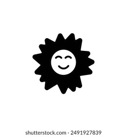 cute sunset vector type icon