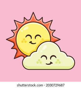 Cute Sunshine with Cute Cloud.