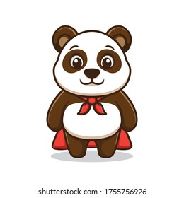 Cute Super Hero Panda Illustration