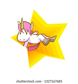 cute super star unicorn background