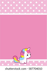 cute super unicorn with background for party