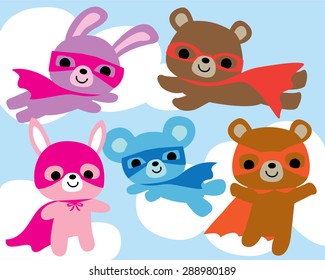 Cute Superhero Animal Characters