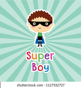 cute superhero boy vector clip art. cute little child (boy) super hero cartoon. cute super baby boy arrival.