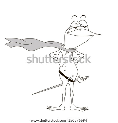 Cute superhero with a impassive face