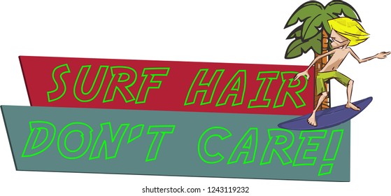 cute surfer man vector design for kids t-shirt