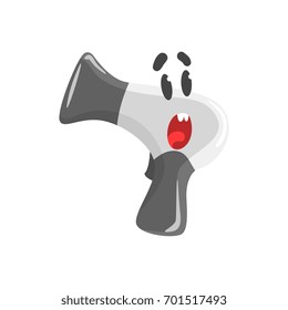 Cute surprised cartoon hairdryer character, humanized funny home appliance vector Illustration