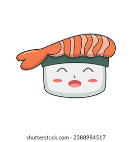 Cute Sushi Character Design Illustration