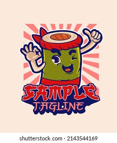 cute sushi food mascot japanese 