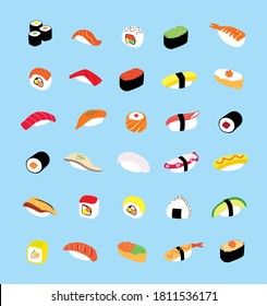 cute sushi graphic vector collection