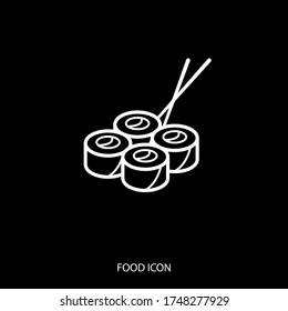 Cute sushi icon isolated on background. Symbol, logo. Vector illustration