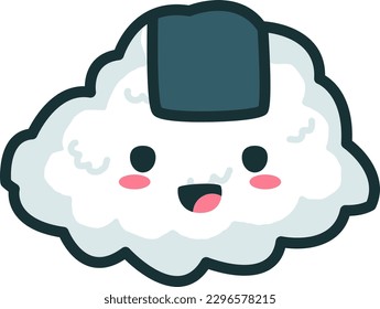Cute Sushi illustration, vector, character, tuna, seafood, sashimi, kawaii