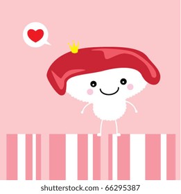cute sushi king doodle