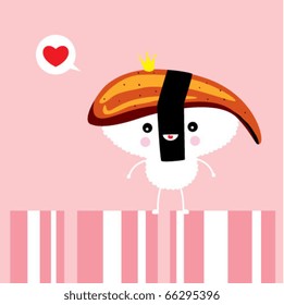 cute sushi king doodle