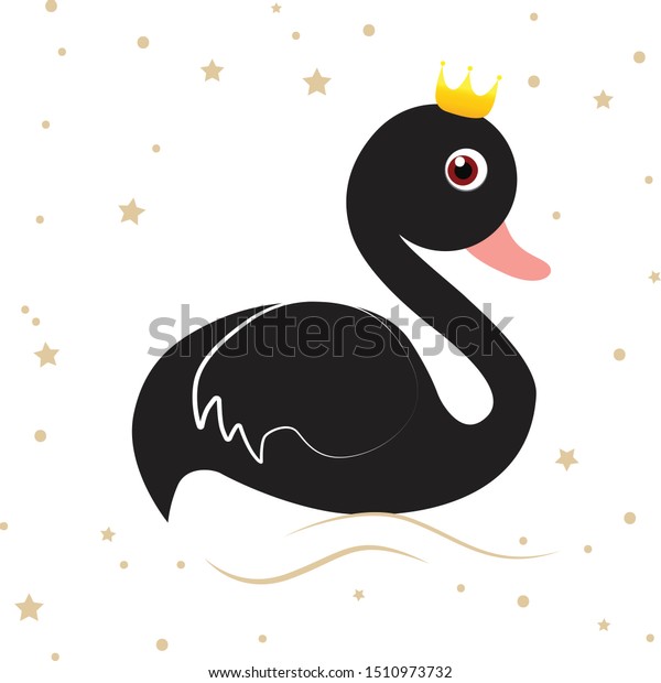 Cute Swan Cartoon Vector Illustration Stock Vector (Royalty Free ...