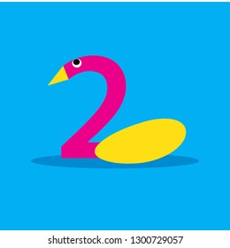 Cute swan vector design