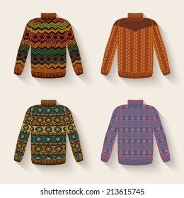 cute sweater set - vector illustration. eps 10