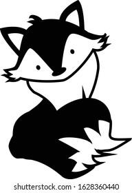 Cute, sweet and adorable fox perfect for card invitations, calendars, wall art, clothes, birthdays, nursery, baby shower, children, party, clothes, printing, crafts, cutting machine and so one