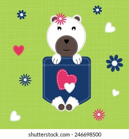 Cute and sweet baby card on birthday or shower