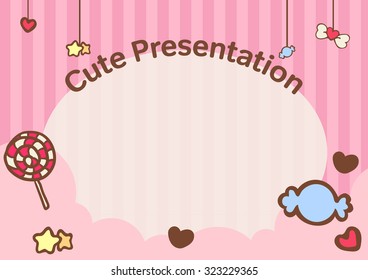 cute and sweet bakery and confectionery presentation background