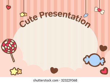 cute and sweet bakery and confectionery presentation background