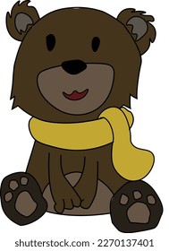 Cute and sweet Bear Icon illustration