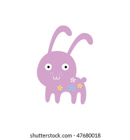 cute sweet bunny alone