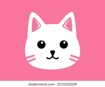 Cute sweet cat pattern illustration vector.