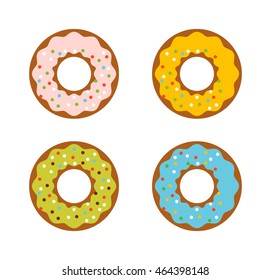 Cute sweet colorful donut