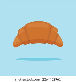 cute sweet croissant bread pastry vector illustration