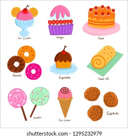 cute sweet dessert collection