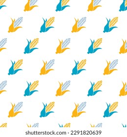 Cute Sweet Fresh Corn Cob Vector Graphic Seamless Pattern can be use for background and apparel design