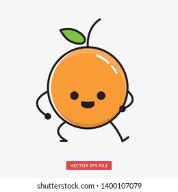 Cute sweet little orange dancing