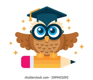 Cute And Sweet Owl School Learning Symbol
Vector File